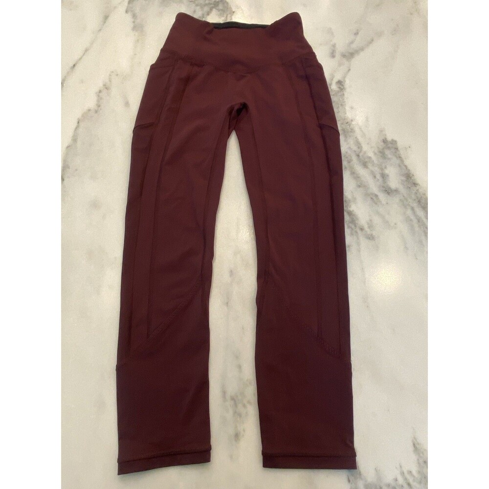 Lululemon Leggings 4 Purple PlumWomen Nylon Skinny Leg High Rise Pull On Stretch